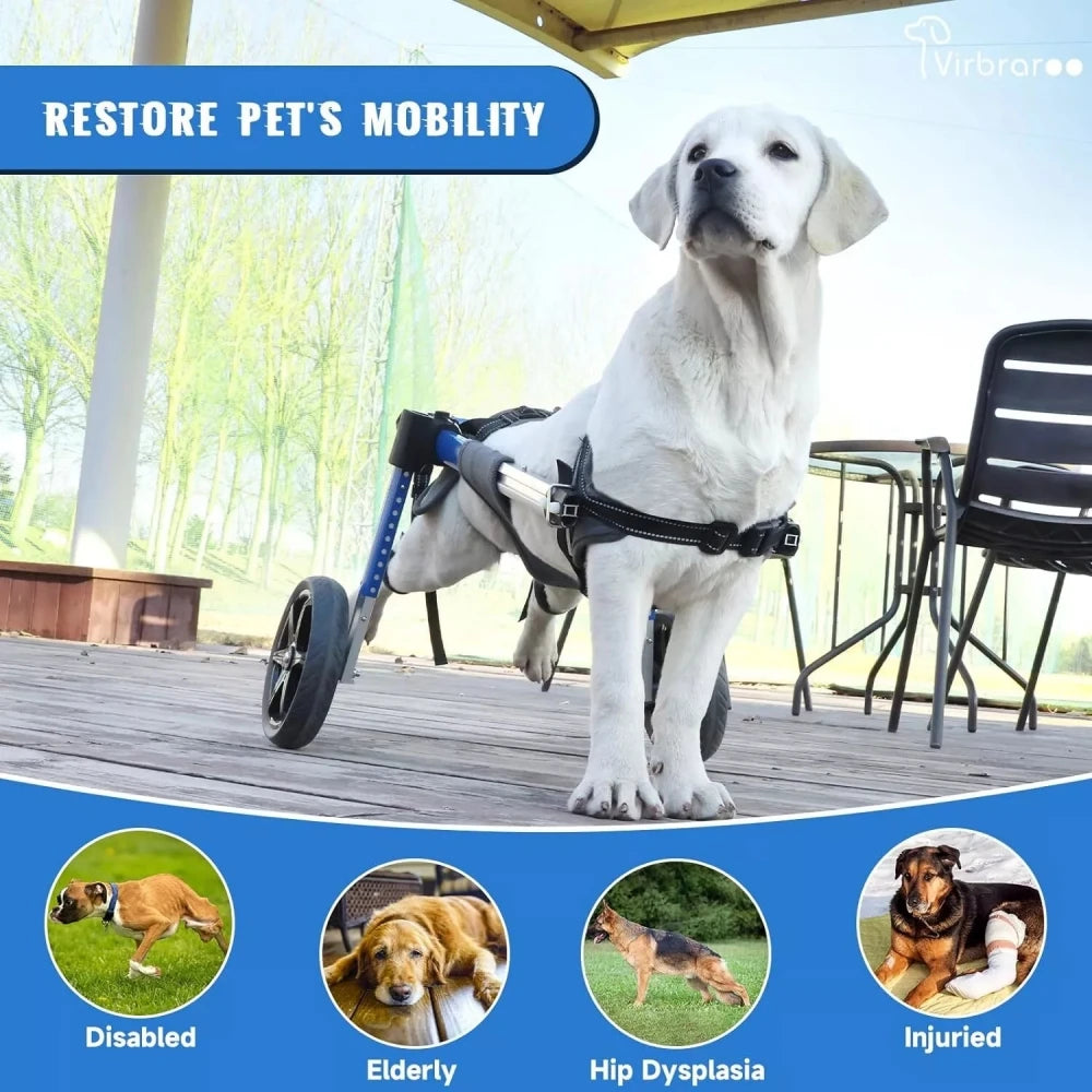 Dog Wheelchair For Back Legs Dog Wheelchair With All-Terrain Tires- Durable Bearings- Wheelchair For Back Legs