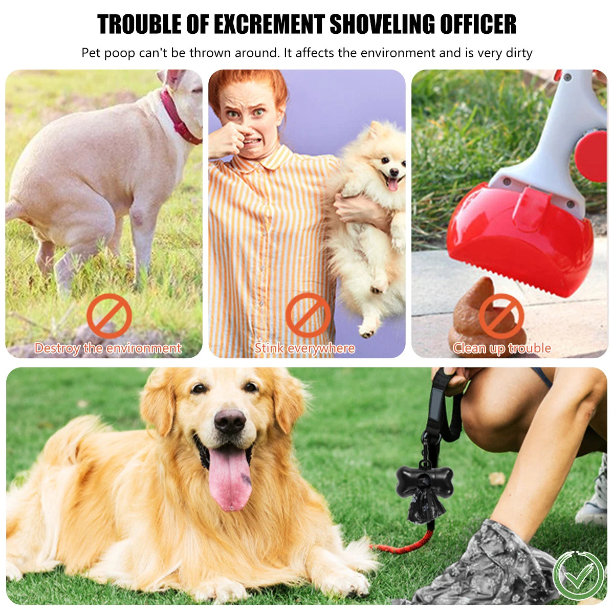 Dog Poop Bags- 30/60 Rolls Biodegradable Waste Refill Rolls for Dogs- 1 Adjustable Dispenser- 100% Leak Proof Dog Waste Bag