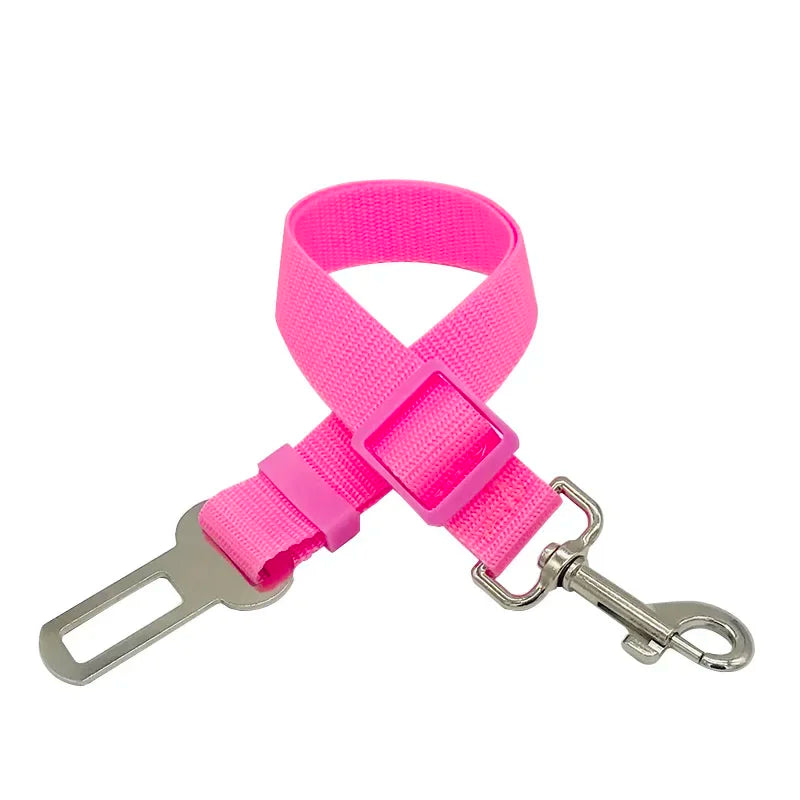 Dog Car Seat Belt- Safety Protector- Travel Pets Accessories- Dog Leash Collar Breakaway- Solid Car Harness