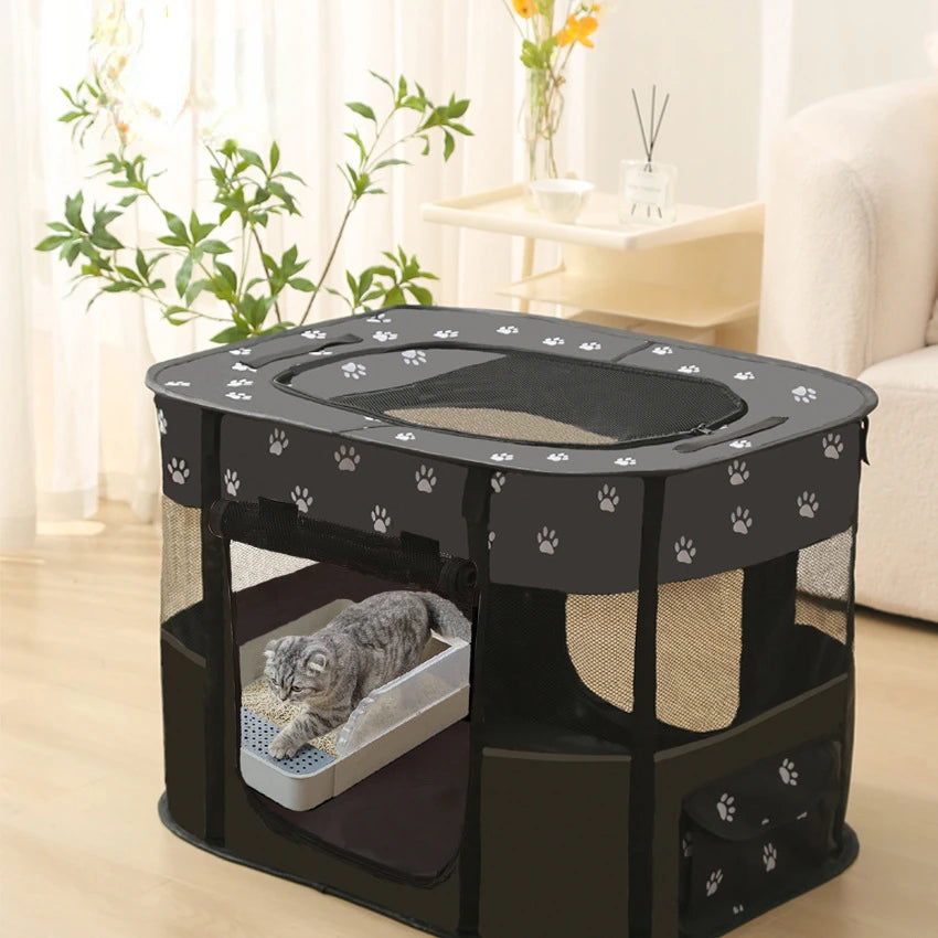 Portable Foldable Pet Tent Kennel- Outdoor- Easy Operation