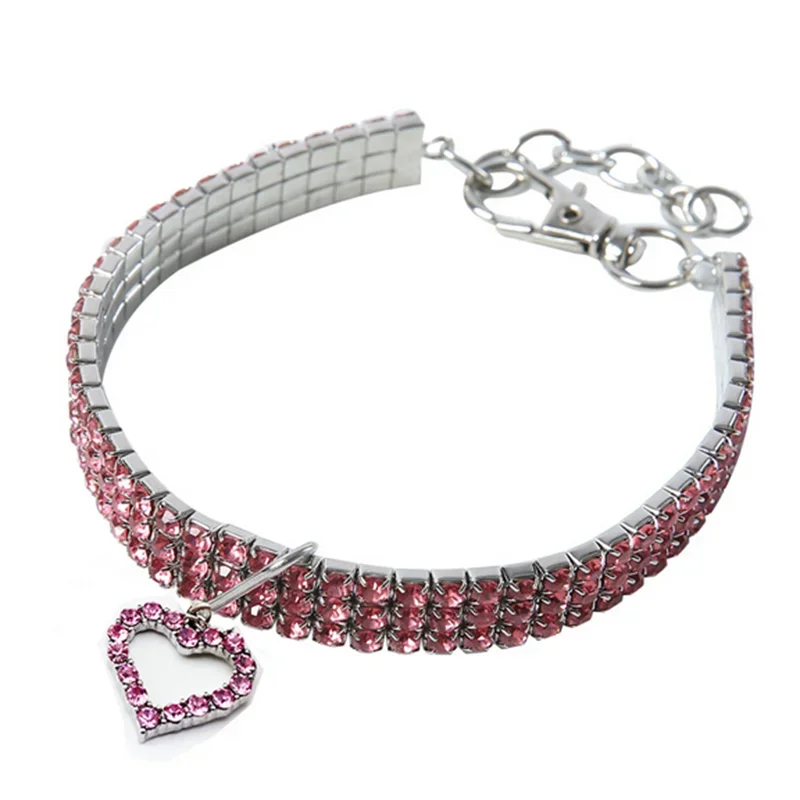 Bling Rhinestone Dog Collar- Crystal Dog Collars Leash For Small Medium Dogs