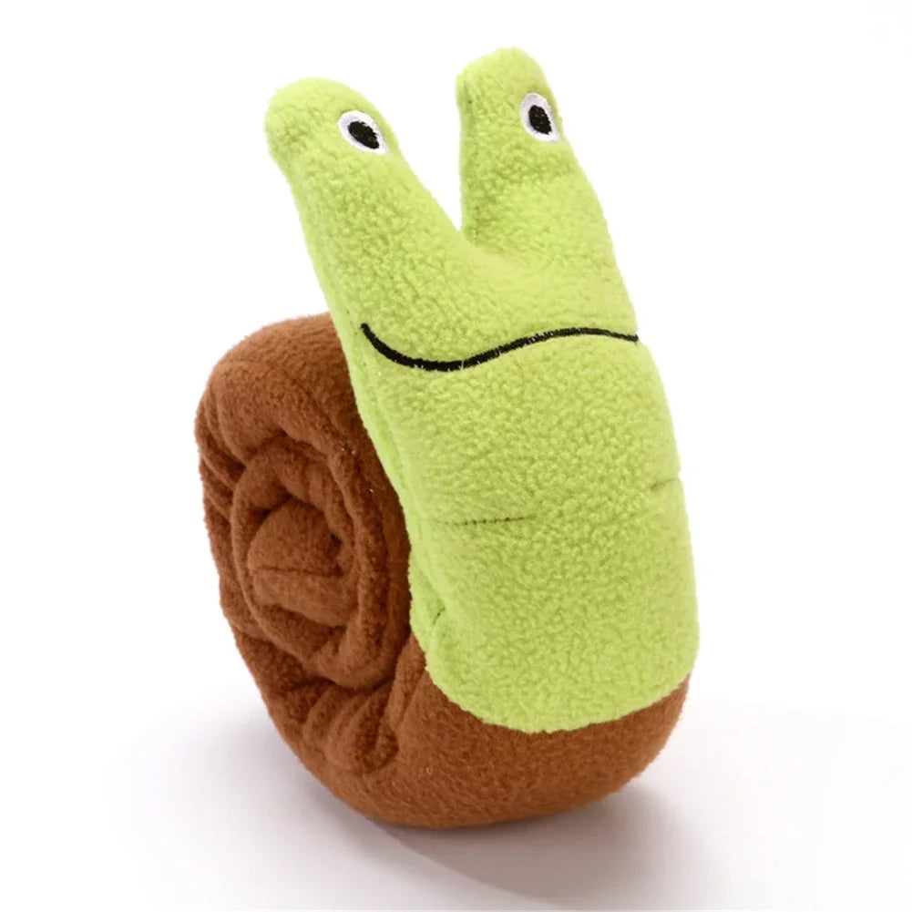 Foraging Dog Snuffle Snail-Plush Sound Interactive- Slow Feeder- Easy Clean- Puzzle Toys