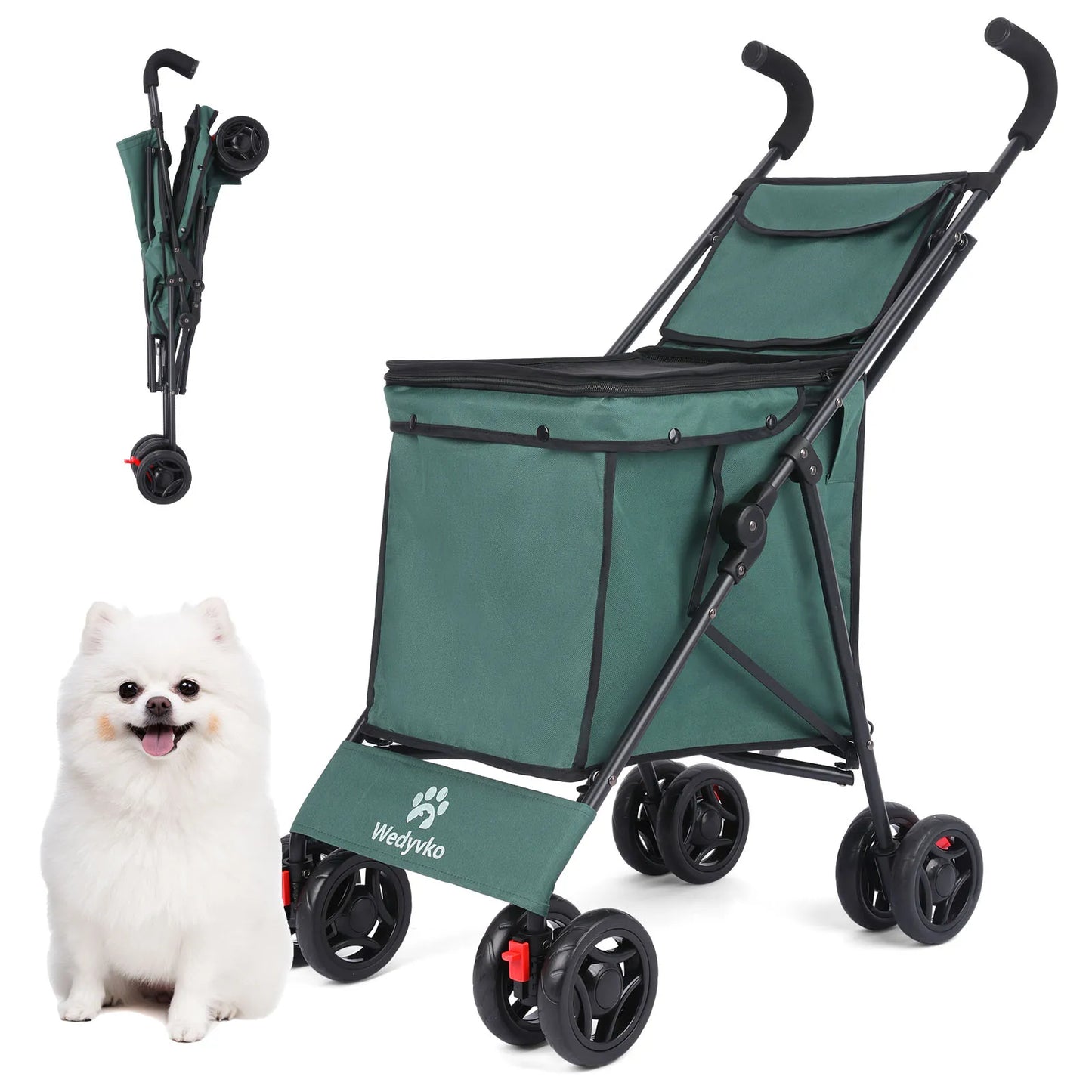 Pet Stroller Dog Cat Cage Jogger 4 Wheels Waterproof Puppy Travel Folding Carrier Pet Stroller