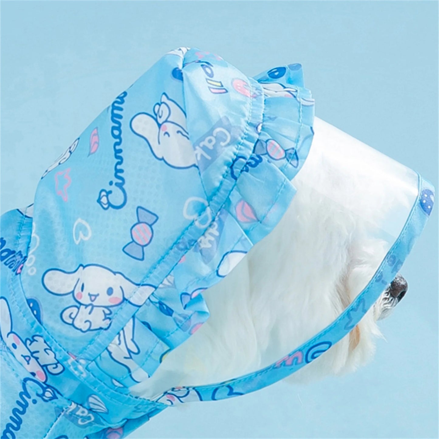 Cinnamoroll Pet Raincoat Waterproof Hood 4 leg Rain Jacket for Dogs of all Sizes - Keep Your Pup Dry and Stylish