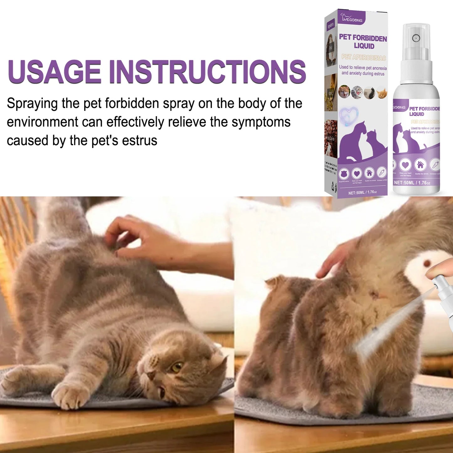 Calming Diffuser Dog Calming Spray For Pets- Safe Healthy Anti-Anxiety Liquid Sprays