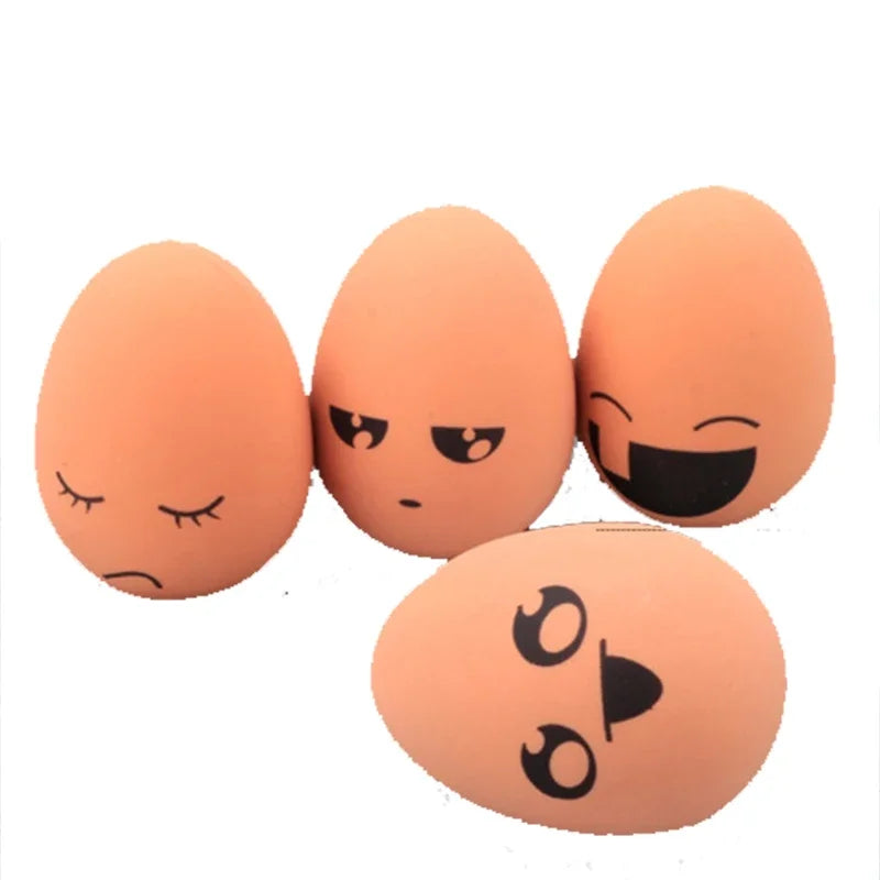 Bouncing Realistic Egg - Small Dog Toy- Expression Ball- Chew Resistant - Puppy Training Interactive