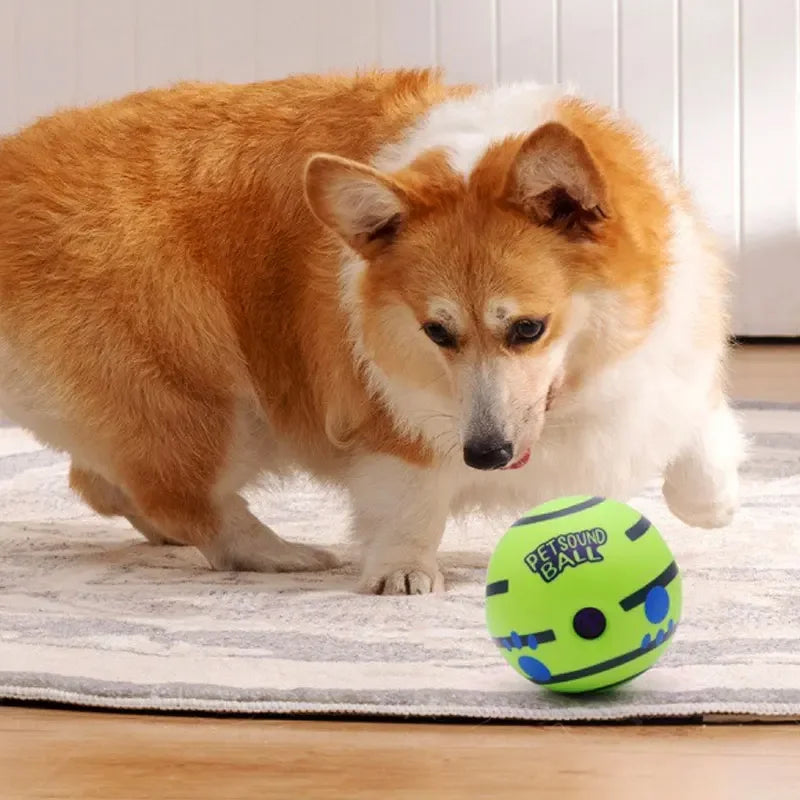 Wobble Wag Giggle Glow Ball- Interactive Dog Attention Toy- Fun Giggle Sounds Ball When Rolled or Shaken- Dog Fun
