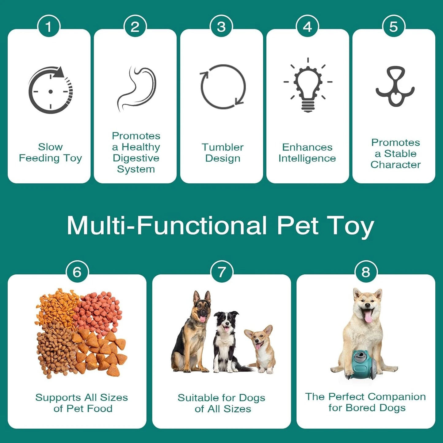 Engaging interactive non-slip rubber Level 1 dog puzzle toy for mental stimulation - challenging and fun treat feeding promo