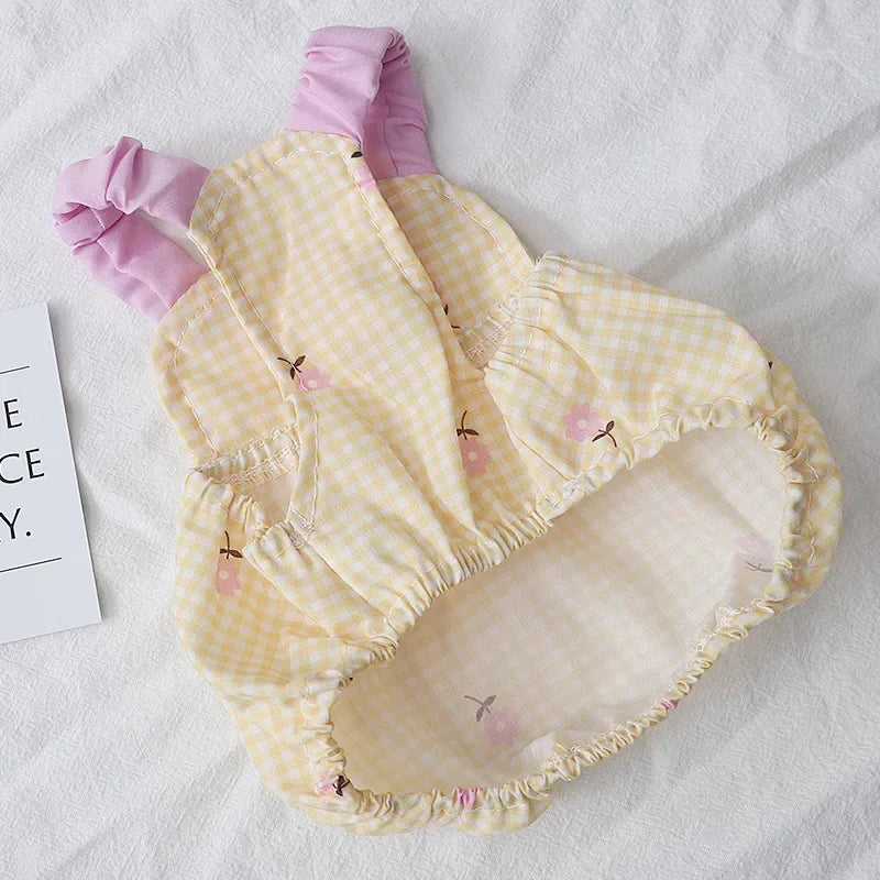 CuteSummer Dog s Clothes-Vest Flower Skirt- Small Dog Dress- Suspender