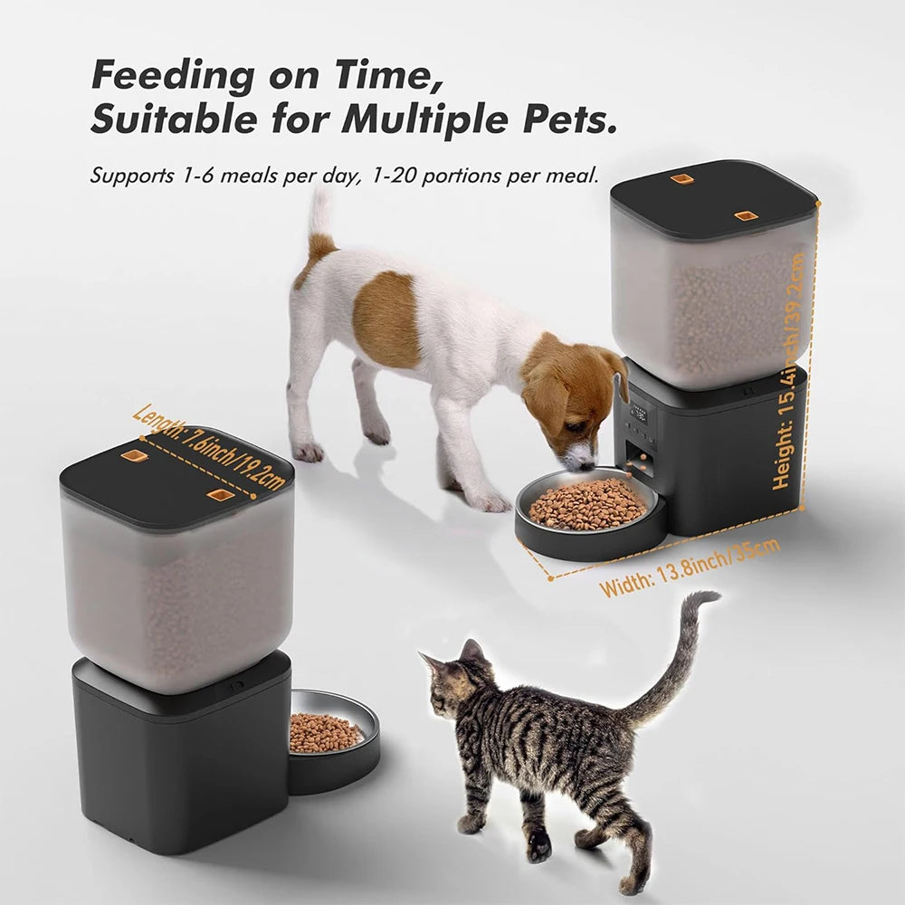 270.51oz Automatic Dog Feeder with Key Control- User-Friendly -Time Setting Food Feeder Dispenser for Dog