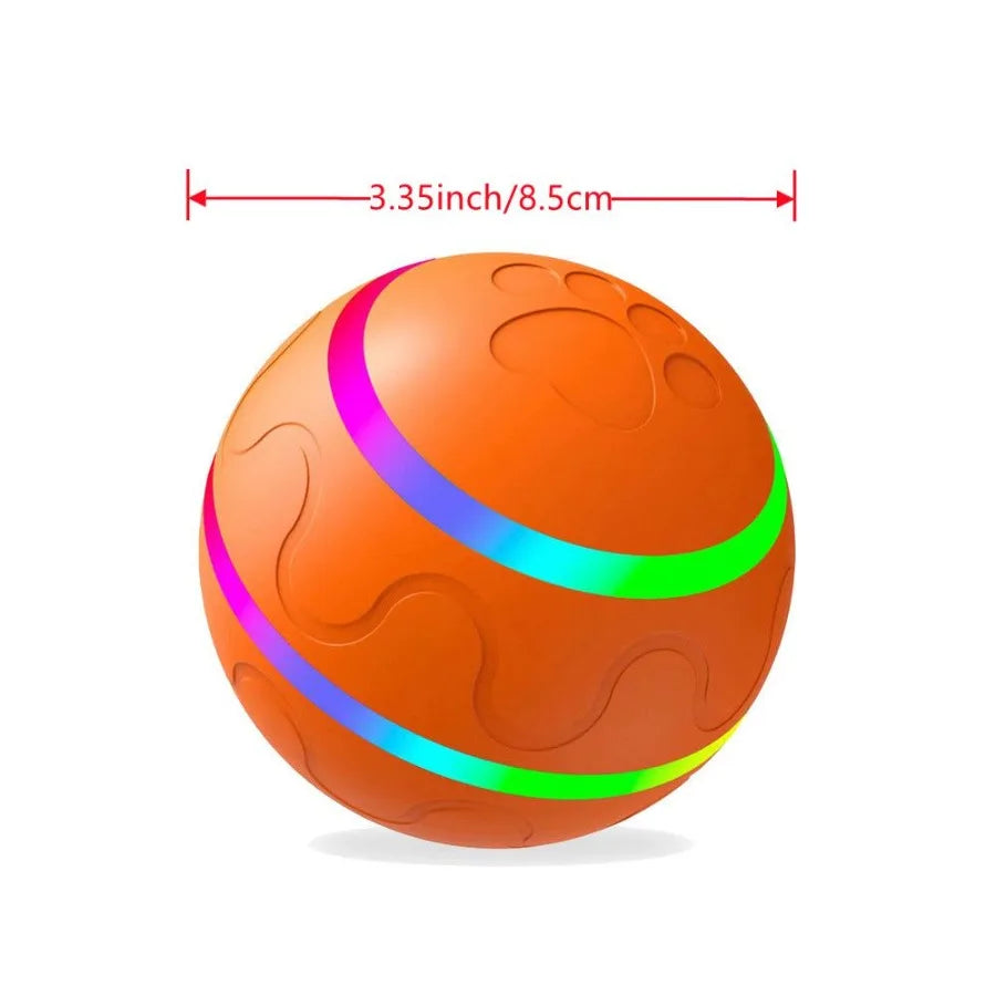 Interactive Dog Chew Toy Ball- USB Rechargeable Electric Pet Toy With LED Light