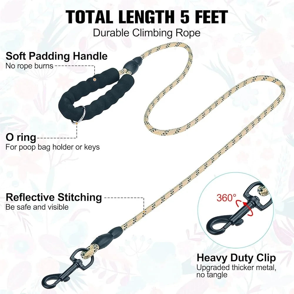 Floral Dog Harness and Leash Set- No Pull No Choke Escape Proof -Step In Vest Padded Handle Lightweight Durable Breathable Small