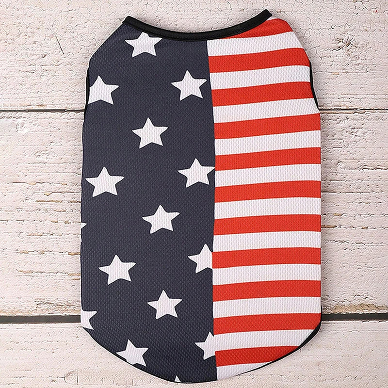 American Flag Patriotic Dog Bandana Scarf Set with Bow Tie Adjustable Pet Neckerchief for sizes XS to XL