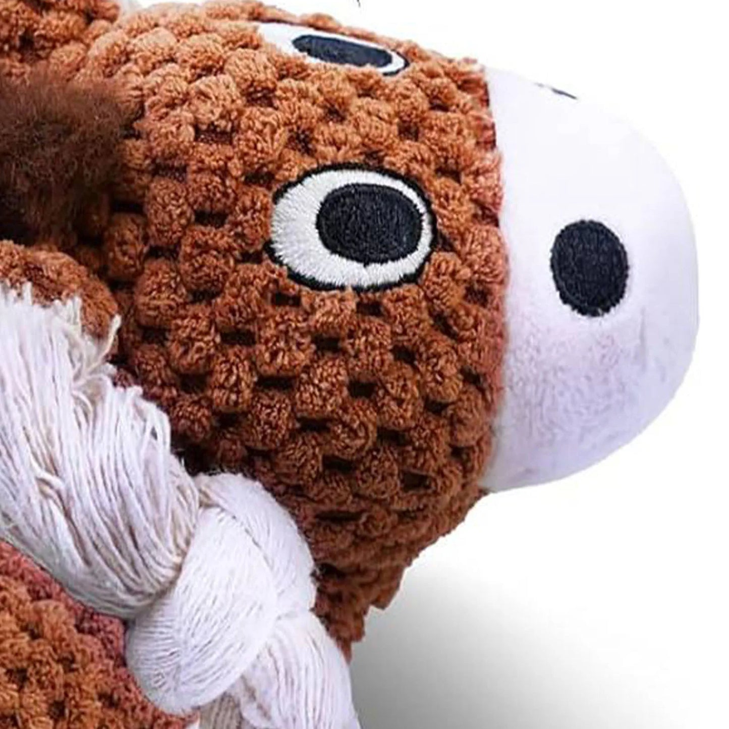 Dog Chew Squeaky Dog Toy- Cow and Horse Double Headed Plush Dog Chew for Small Medium Large Dogs Stuffed