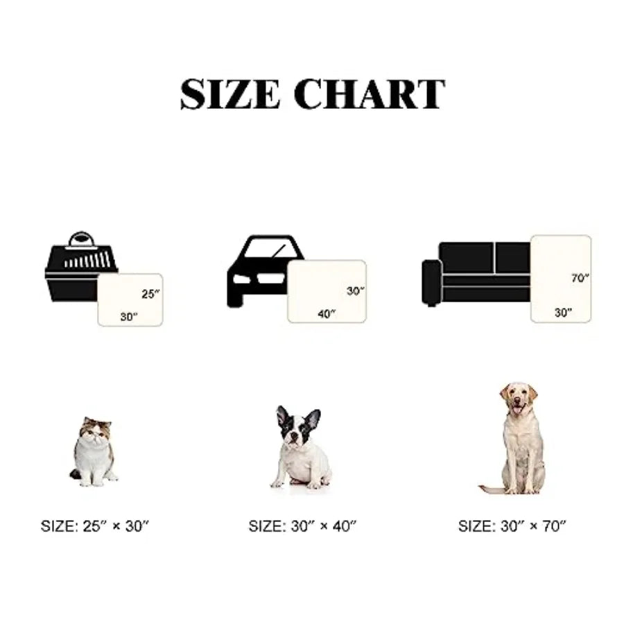 Waterproof Washable Sherpa Fleece Reversible Dog Blanket for Small Dogs- Soft -Plush Blanket-Beds & Blankets