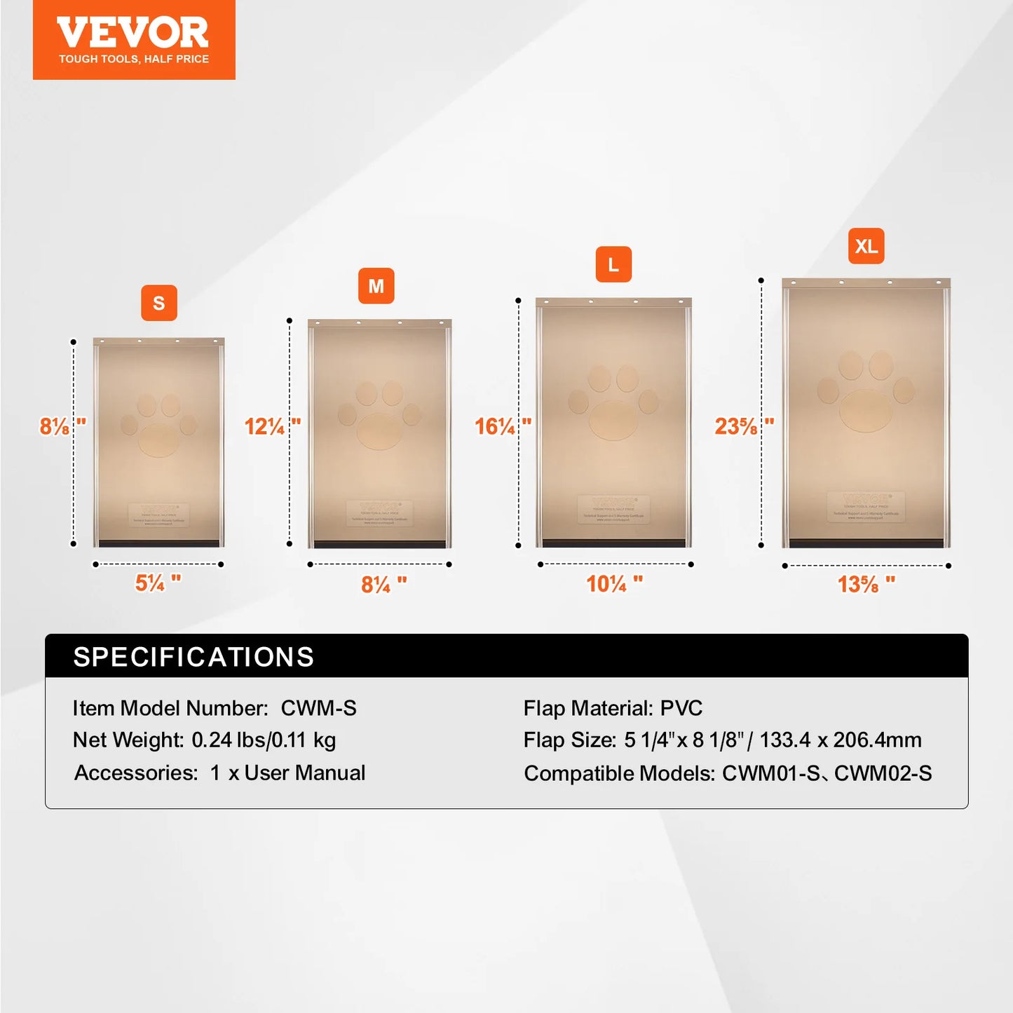 SucceBuy Pet Door Replacement Flap -Compatible with Flap Pet Doors Magnetic Strip Weather-proof Thickened PVC Replacement Flap