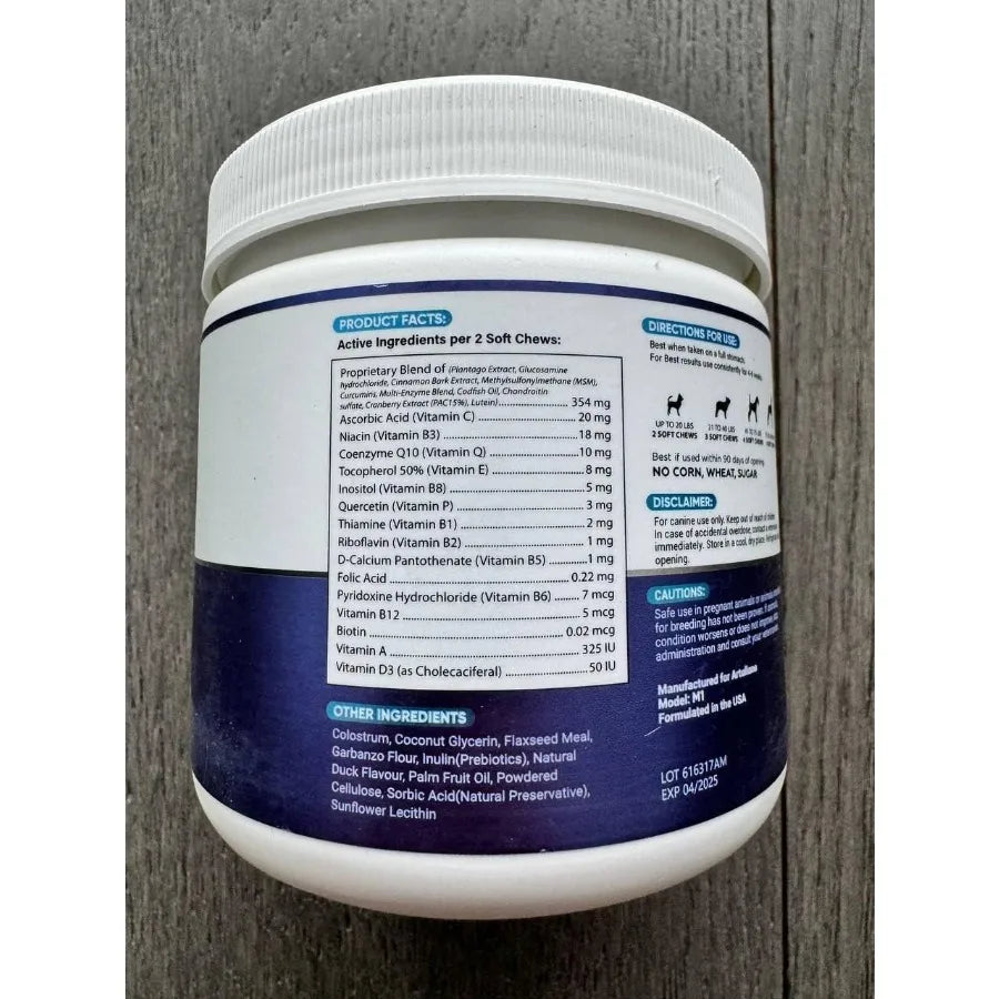 Dog Multivitamin Chewable with Glucosamine 20 in 1 Dog Vitamins and Supplements Senior Puppy Multivitamin for Dogs