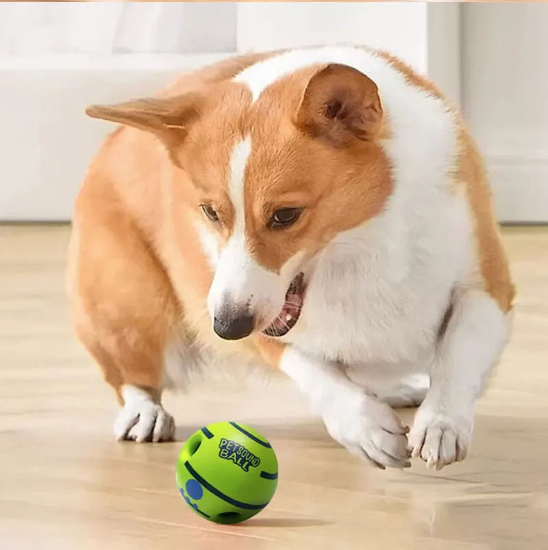 Wobble Wag Giggle Glow Ball- Interactive Dog Attention Toy- Fun Giggle Sounds Ball When Rolled or Shaken- Dog Fun