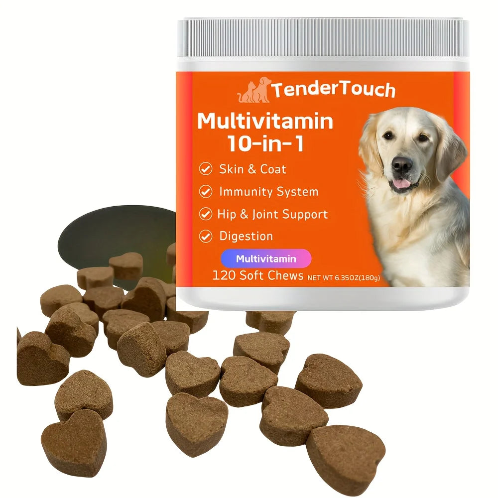 Pet Multivitamins Supplements-360 Chews - 3 Pack (3 x 180g/6.35oz) 540g/19.1oz - Digestive Enzymes- Grain Free