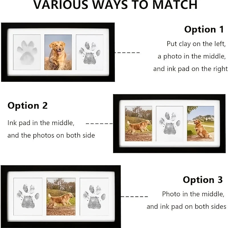 Pet Paw Print Impression Kit with Photo Frames- Mess-Free
