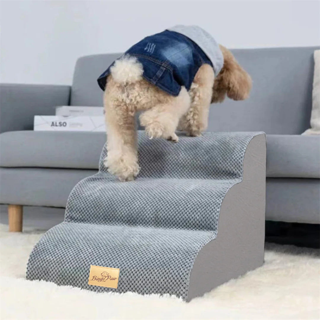 Orthopedic Dog Stairs- High-Density Sponge Foam- Washable Cover-Three Four and Five Steps available