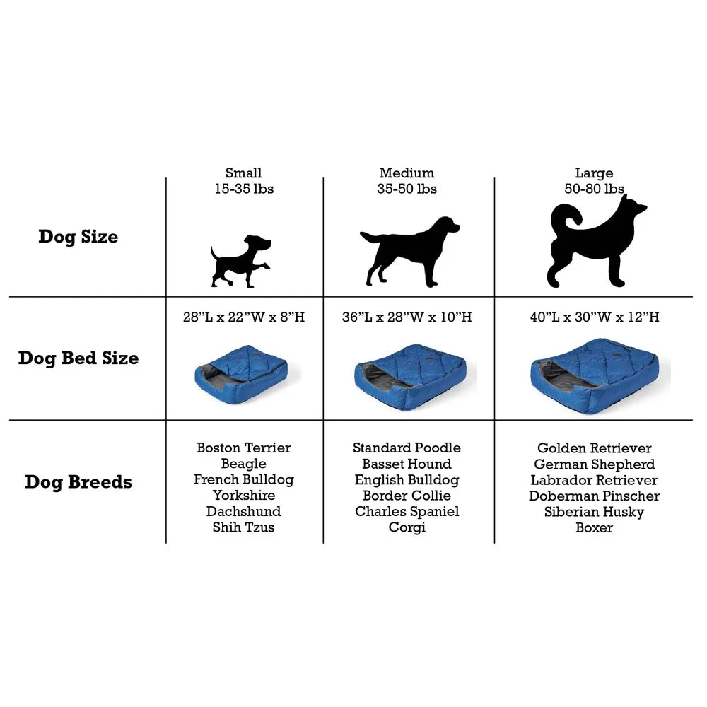 Pet Sleeping Bag- Lightweight- Zippered Cover- Travel Camping Hiking- Multi-Functional Bed for Small to Large Dogs