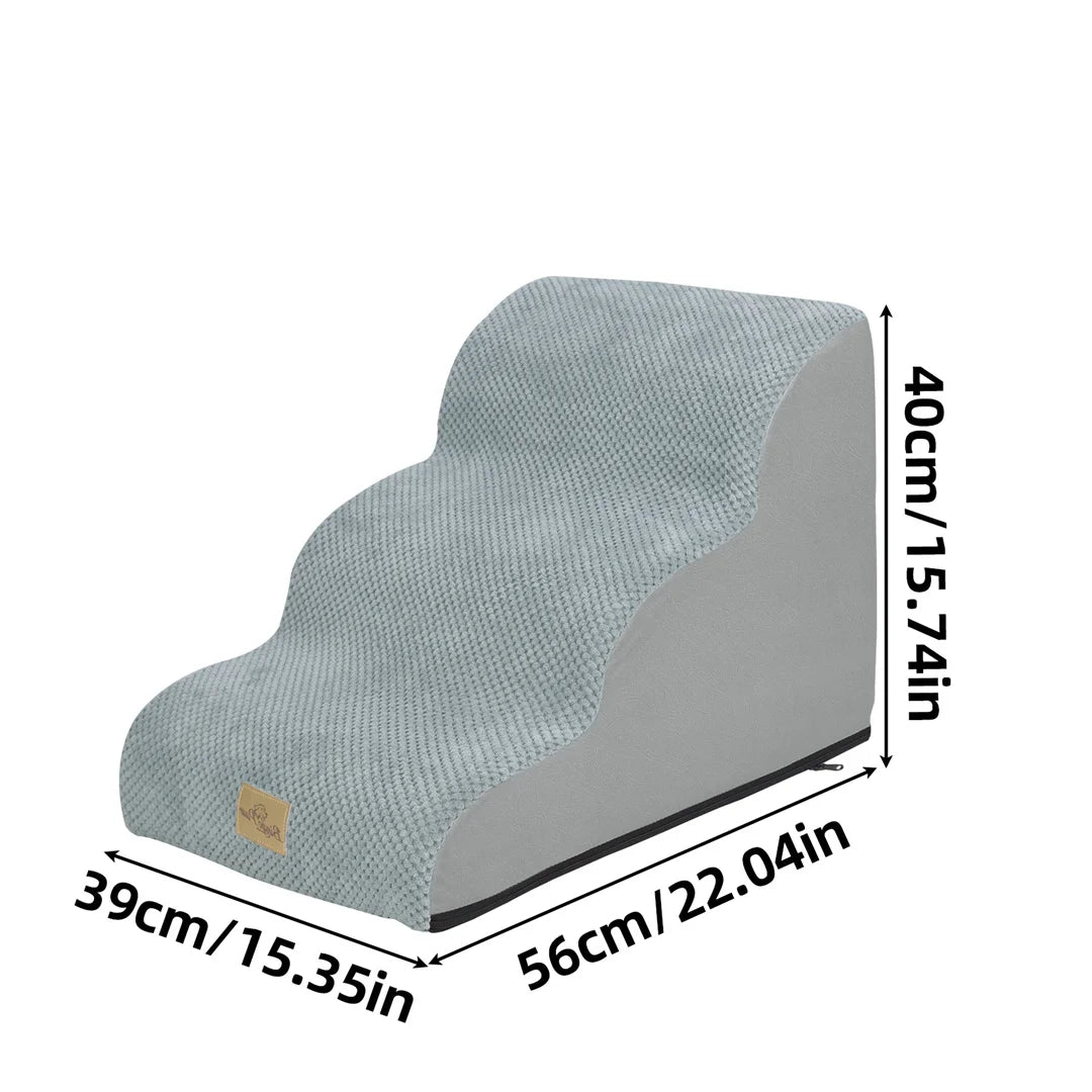 Orthopedic Dog Stairs- High-Density Sponge Foam- Washable Cover-Three Four and Five Steps available