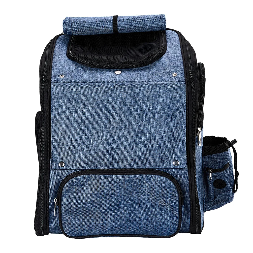 Backpack Carrier- Expandable Dog Carrier with Back Extension- Breathable Mesh -Travel Backpack for Small Dogs