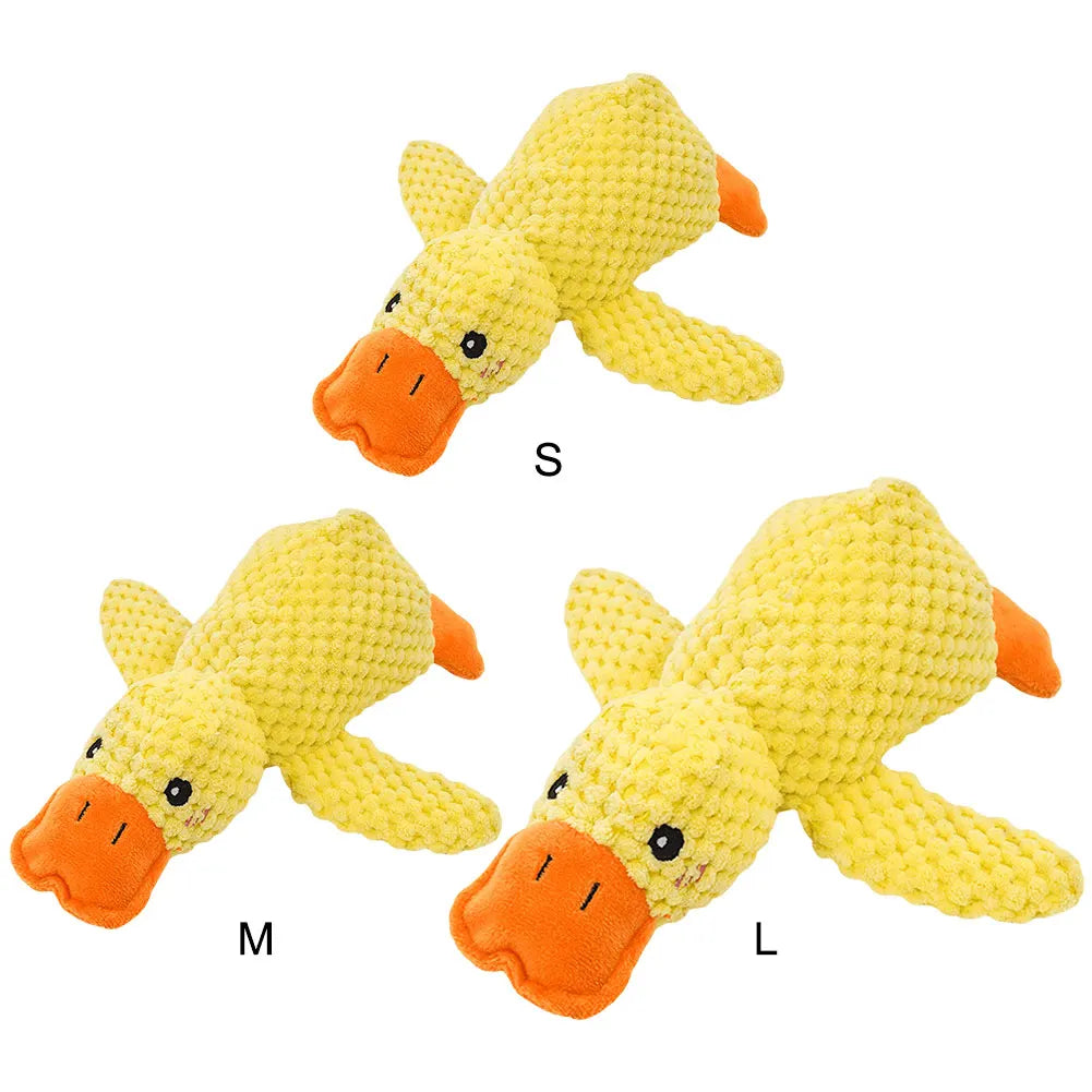 Dog Calming Duck Toy- with Quacking Sound- Stuffed Animals Chew Toy for Dogs