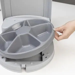 Automatic Dog Feeder- 40 oz Capacity-Plastic for Dry Food-Refillable Storage- Timer-Durable-Programmable Food Dispenser