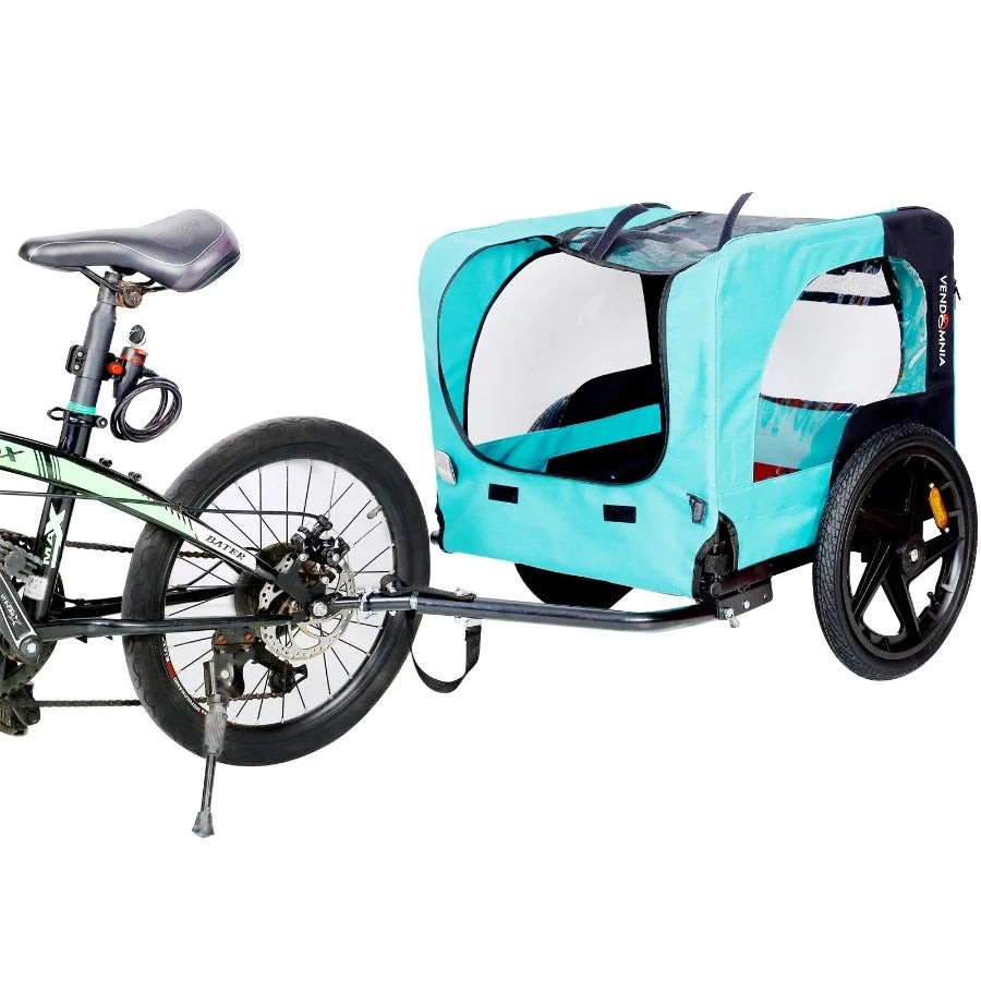 Light Green Foldable Pet Jogging Stroller- Dog Carriers- Bicycle Trailer