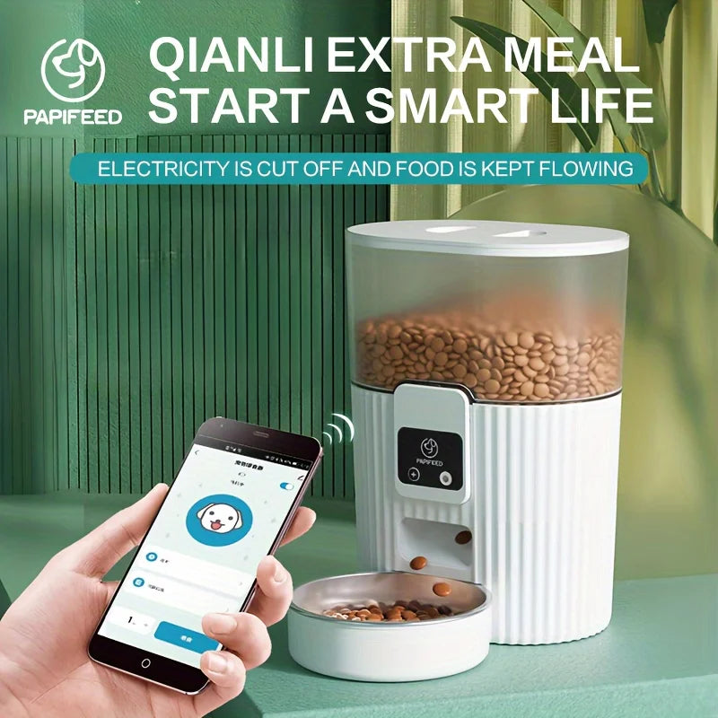 PAPIFEED automatic feeder dog fixed feeding machine cat food dog food wifi remote smart pet food dispenser