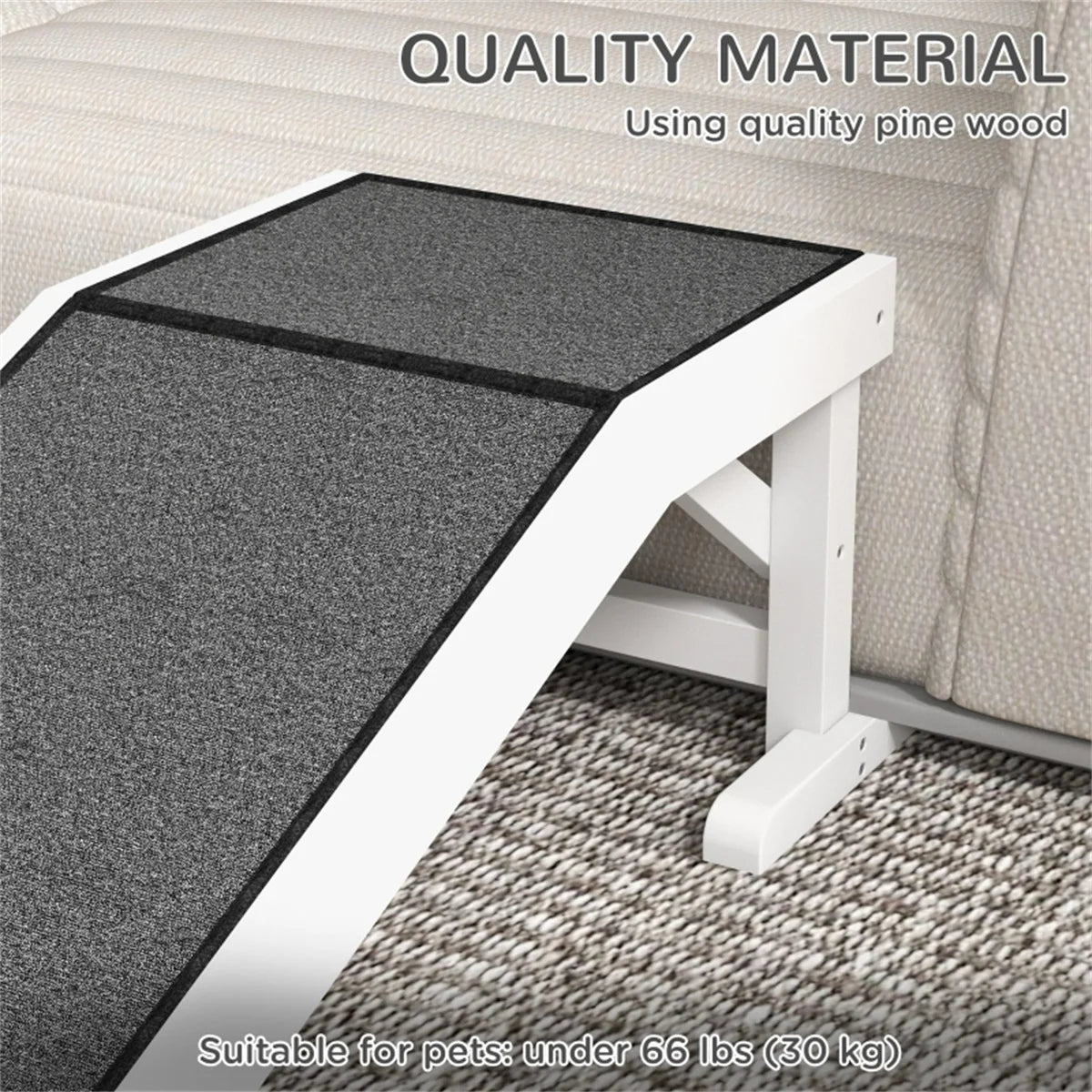 Pet Ramp-Flat Surface- Durability- Carpeted Surface-Anti-Slip Surface