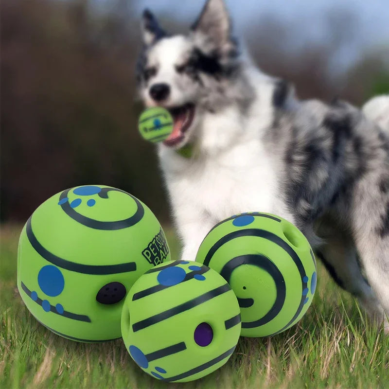 Wobble Wag Giggle Glow Ball- Interactive Dog Attention Toy- Fun Giggle Sounds Ball When Rolled or Shaken- Dog Fun