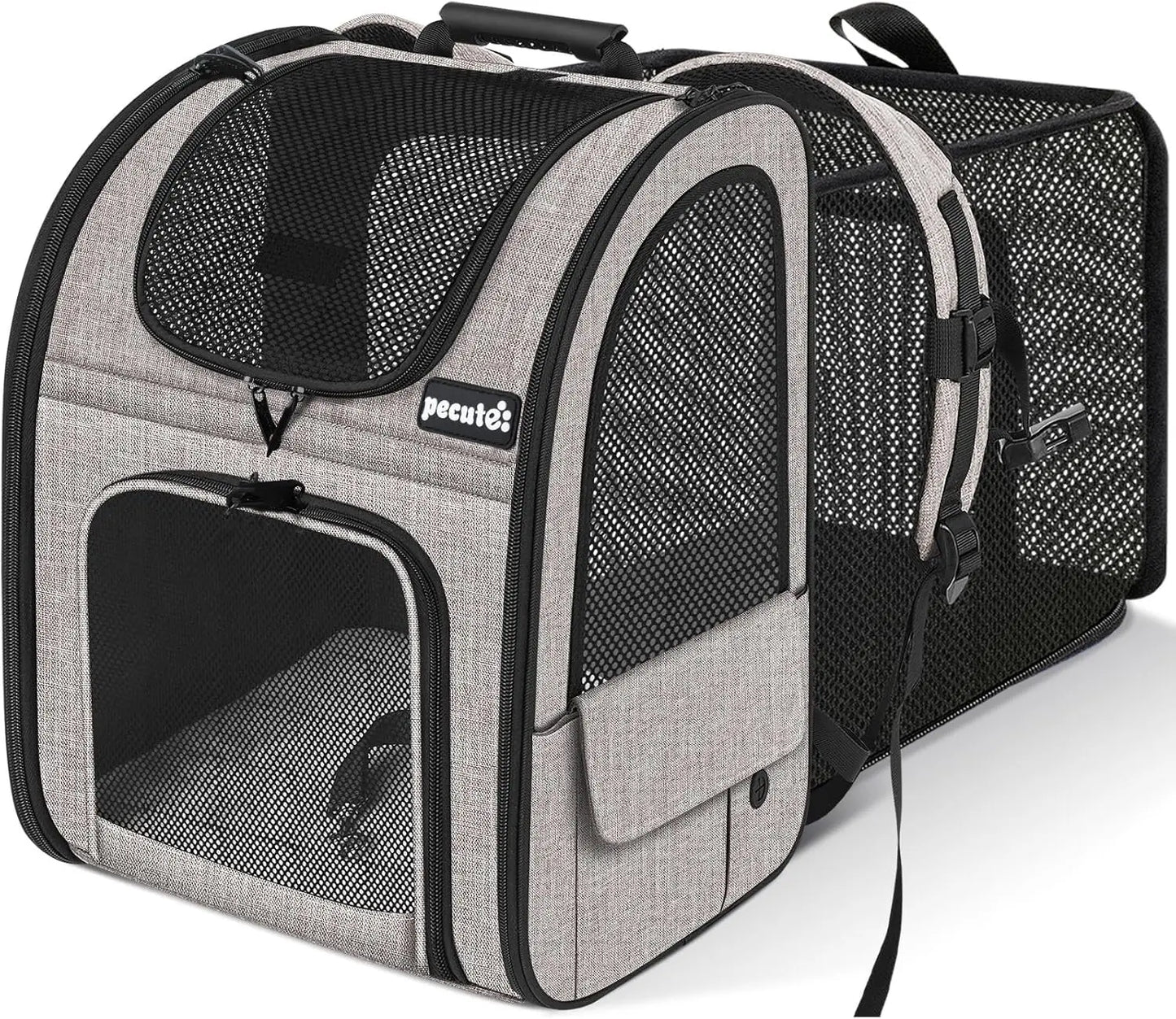 Pet Backpack Carrier-Expandable with Breathable Mesh for Small Dogs