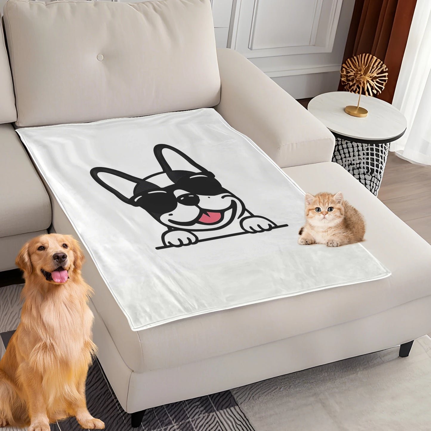 Dog Bed Mat Blanket -Soft Fluffy Pet Blanket- Travel Mat Comfortable Blanket