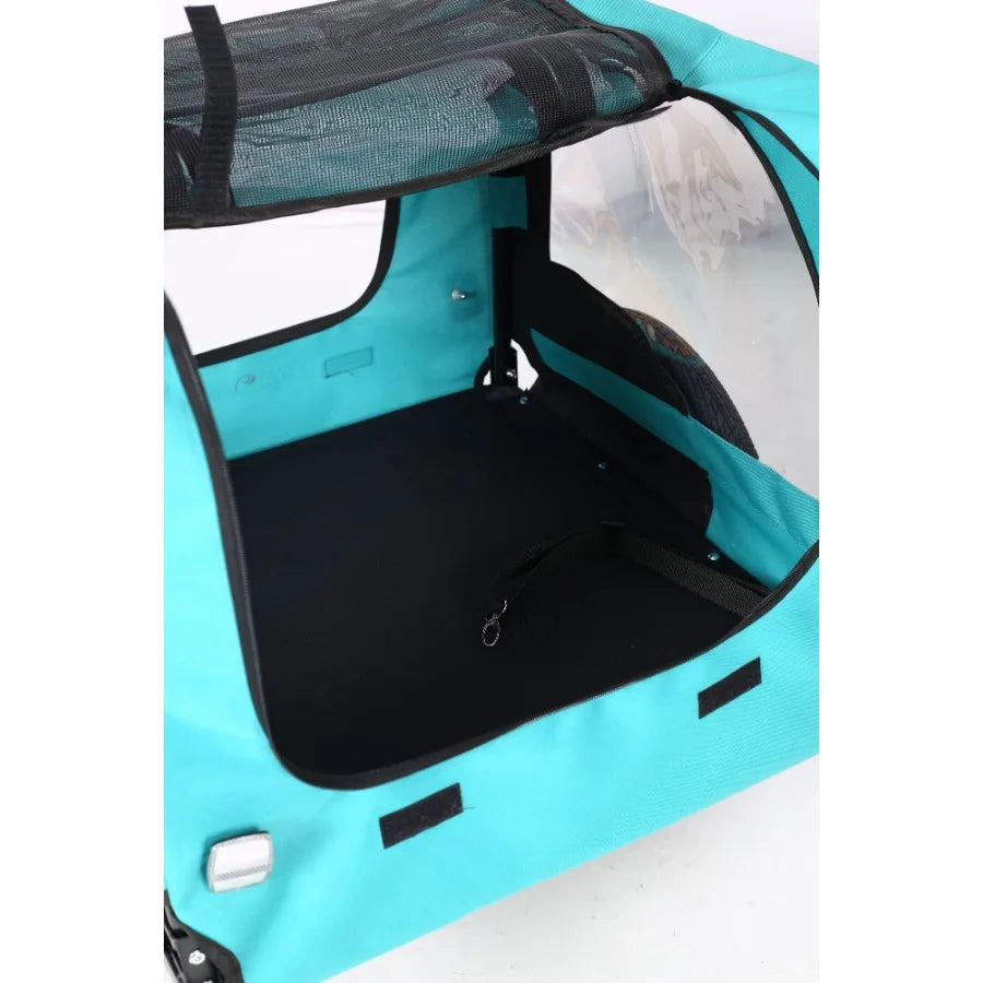 Light Green Foldable Pet Jogging Stroller- Dog Carriers- Bicycle Trailer