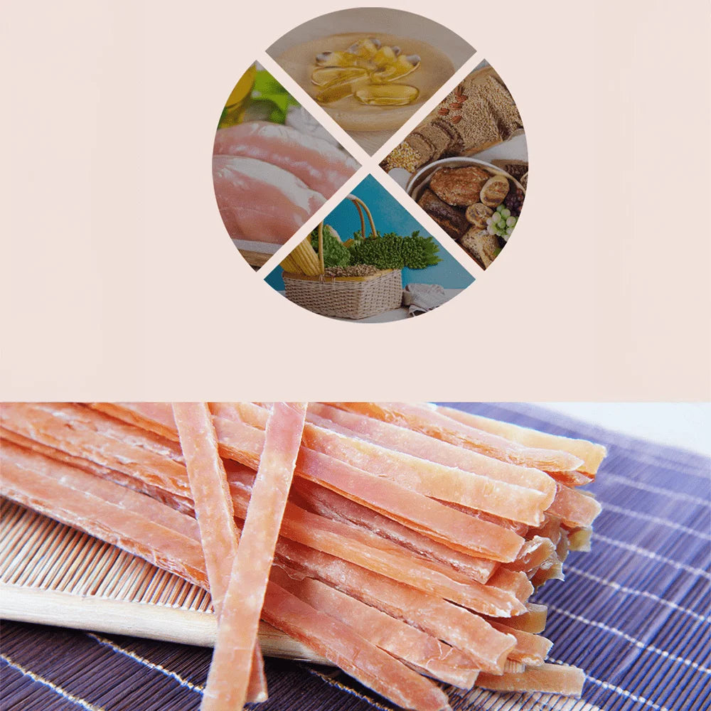 7.05oz/14.11oz (200g/400g) Chicken Jerky- All Natural Ingredients- Natural Dog Treats, Healthy, Easily Digestible
