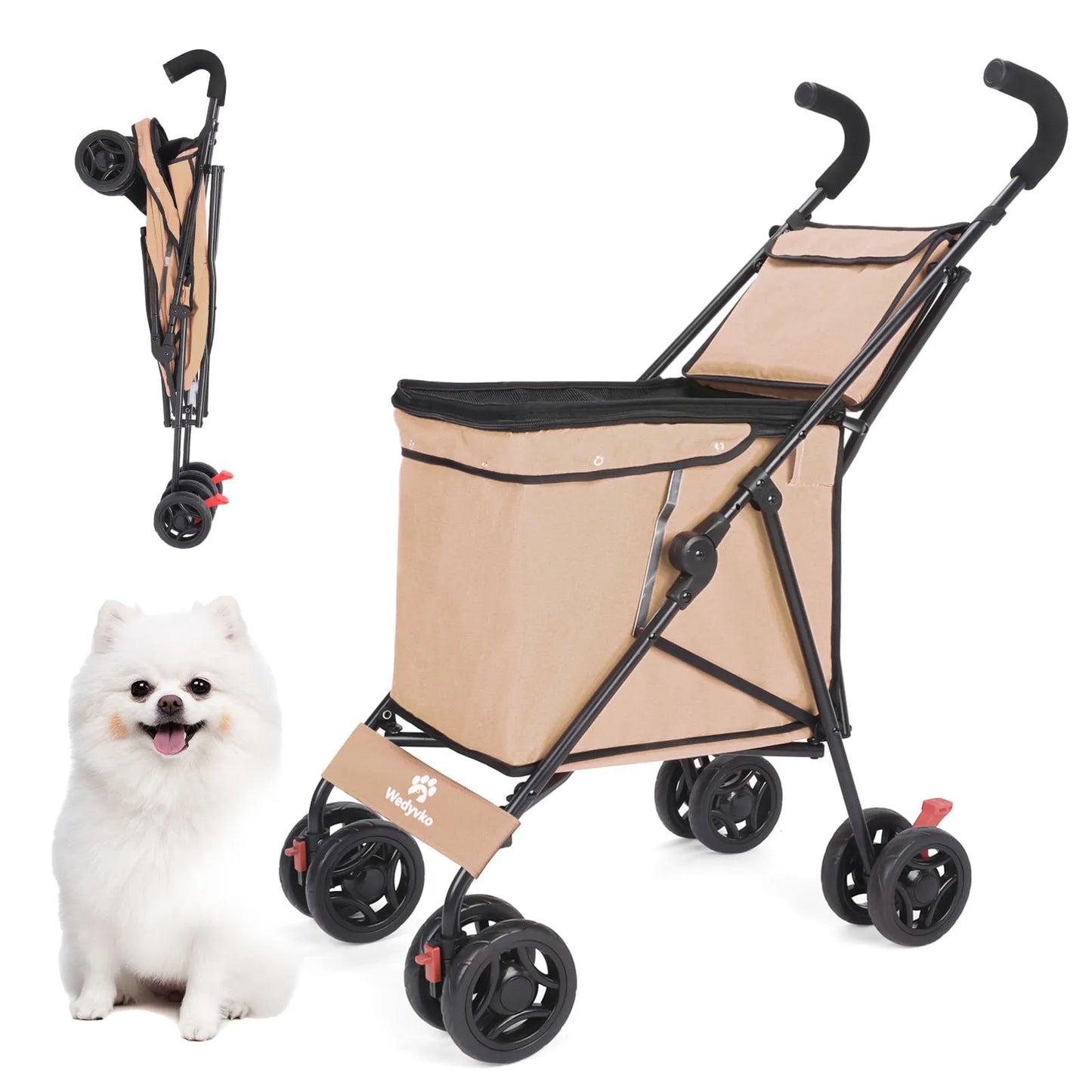 Pet Stroller Dog Cat Cage Jogger 4 Wheels Waterproof Puppy Travel Folding Carrier Pet Stroller