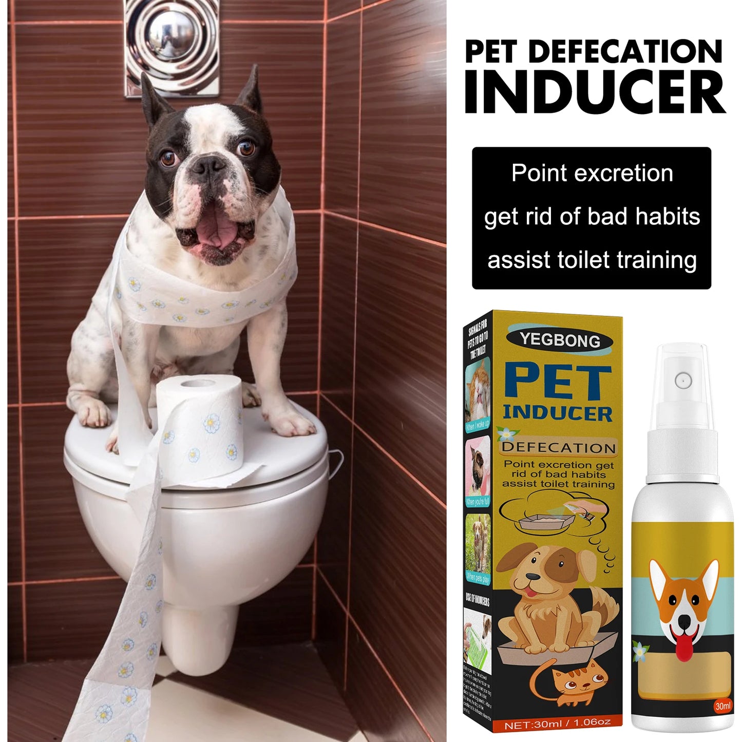 Dog Potty Training Spray -Induces Pets to Go Where You Want-Outdoor use- Stool Location- Helps Toilet train