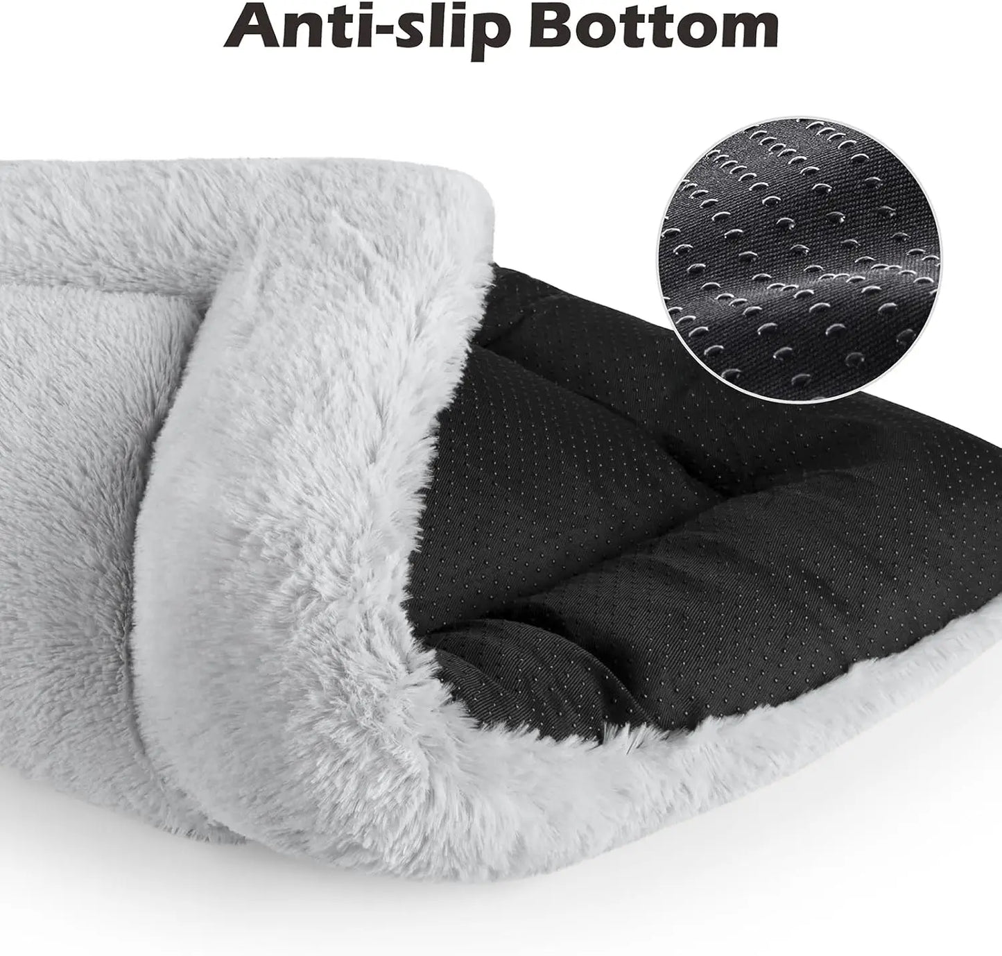 Dog Bed Mat- Soft Crate Pad- Washable Anti-Slip Mattress Pad 23'' X 18''- Grey