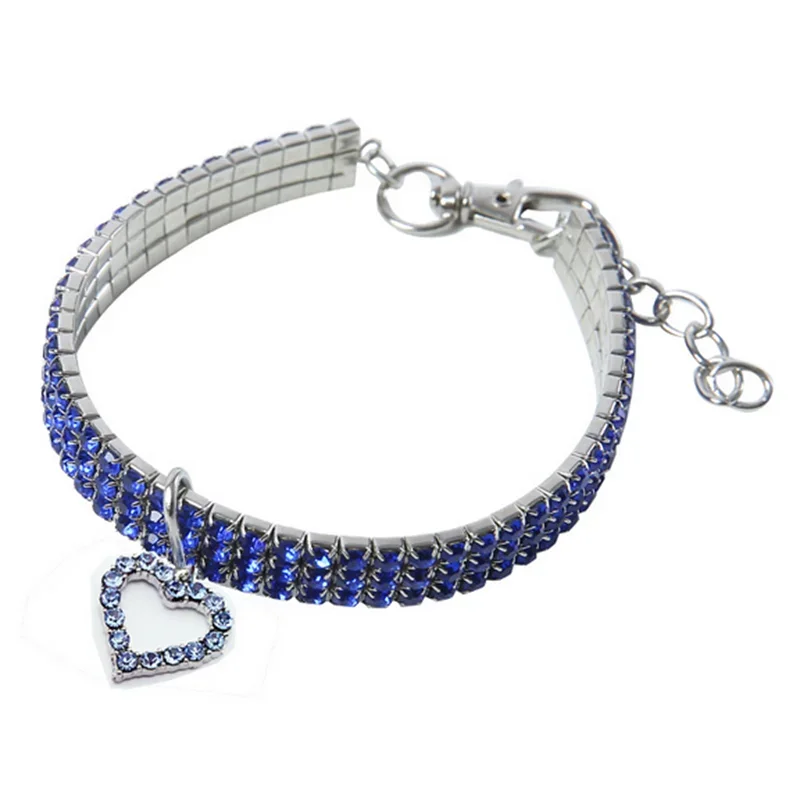 Bling Rhinestone Dog Collar- Crystal Dog Collars Leash For Small Medium Dogs