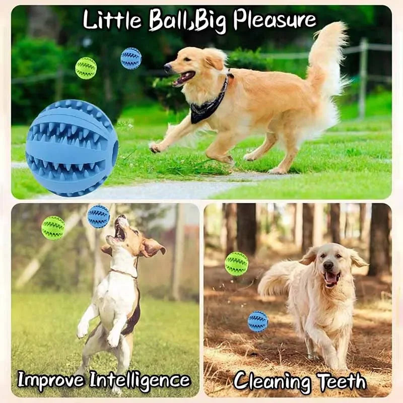Natural Rubber Pet Dog Toy- Dog Chew Toy- Cleaning Teeth-Freshens Breath-Treat Ball- Extra-tough Interactive Elasticity Ball 5cm
