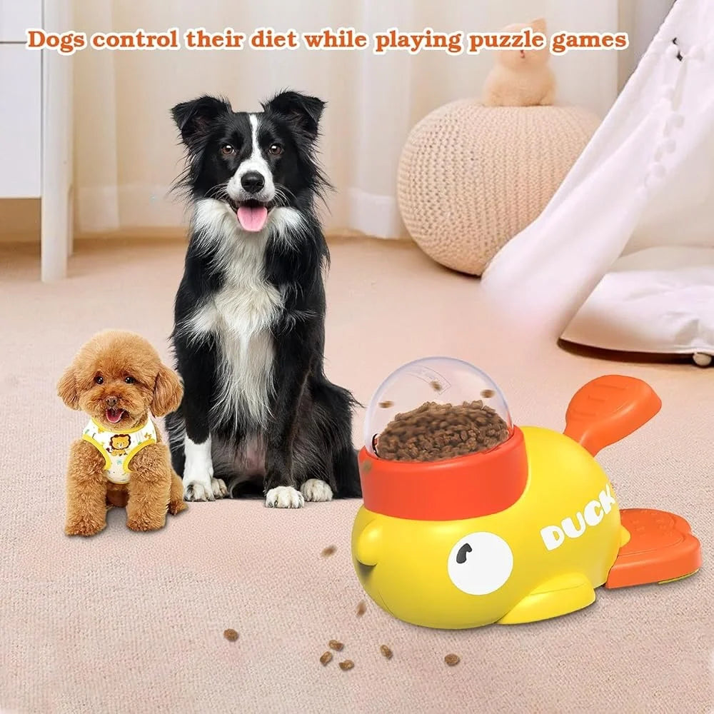 Interactive Dog Treat Dispenser Toy -Slow Feeder- Puzzle Fun Press Type Feeding Activity- Reduces Eating Speed