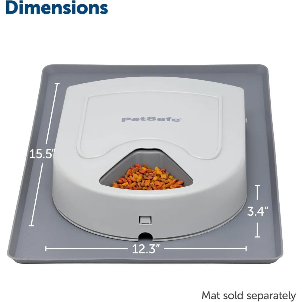 Automatic Dog Feeder- 40 oz Capacity-Plastic for Dry Food-Refillable Storage- Timer-Durable-Programmable Food Dispenser