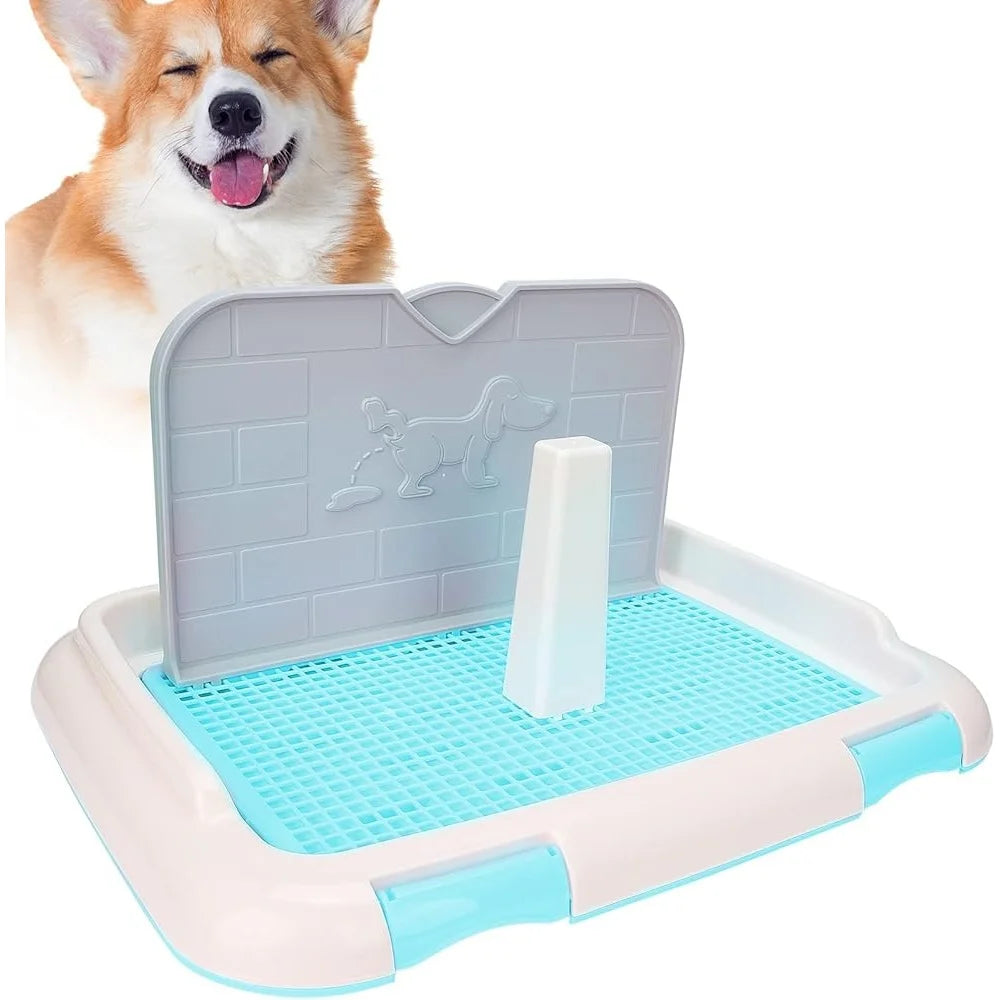 Indoor Dog Toilet Puppy Training Potty Tray- Urination Pad -Easy Clean- Disposable Dog Potty System- Keeps Paws Dry