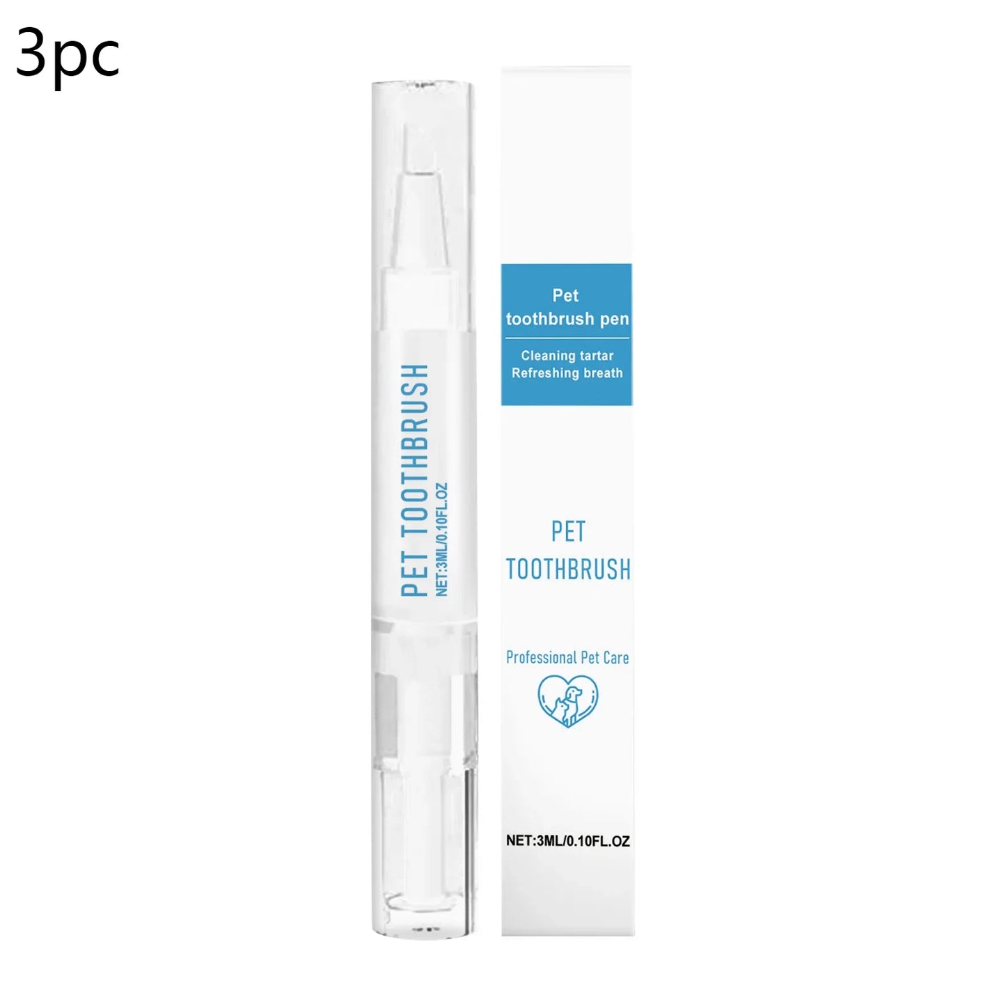 Pet Toothbrush Pen -Teeth Cleaning Tool- Fresh Breath Toothpaste- All-in-One Teeth Cleaning for Dogs-Pet Grooming