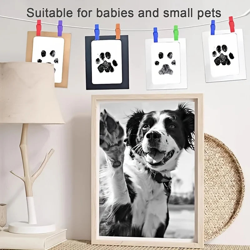 Paw Print Impression Kit with Photo Frames- Paw Print Kit- Mess-Free Paw Print Stamp Pad