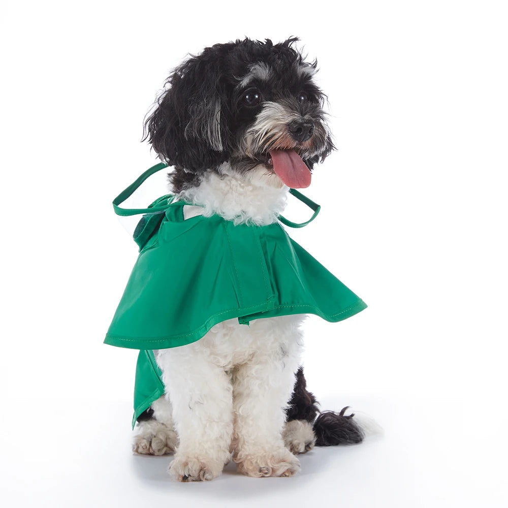 Fashionable Reflective Pet Dog Raincoat Cute Hooded Waterproof Poncho