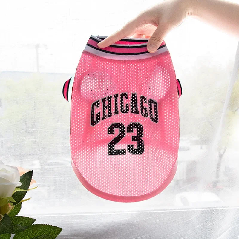 Chicago Basketball Jersey for dogs-Vest-Summer- T-Shirt for all breeds- Sizes XS to 5XL-Cosrumes/Apparel